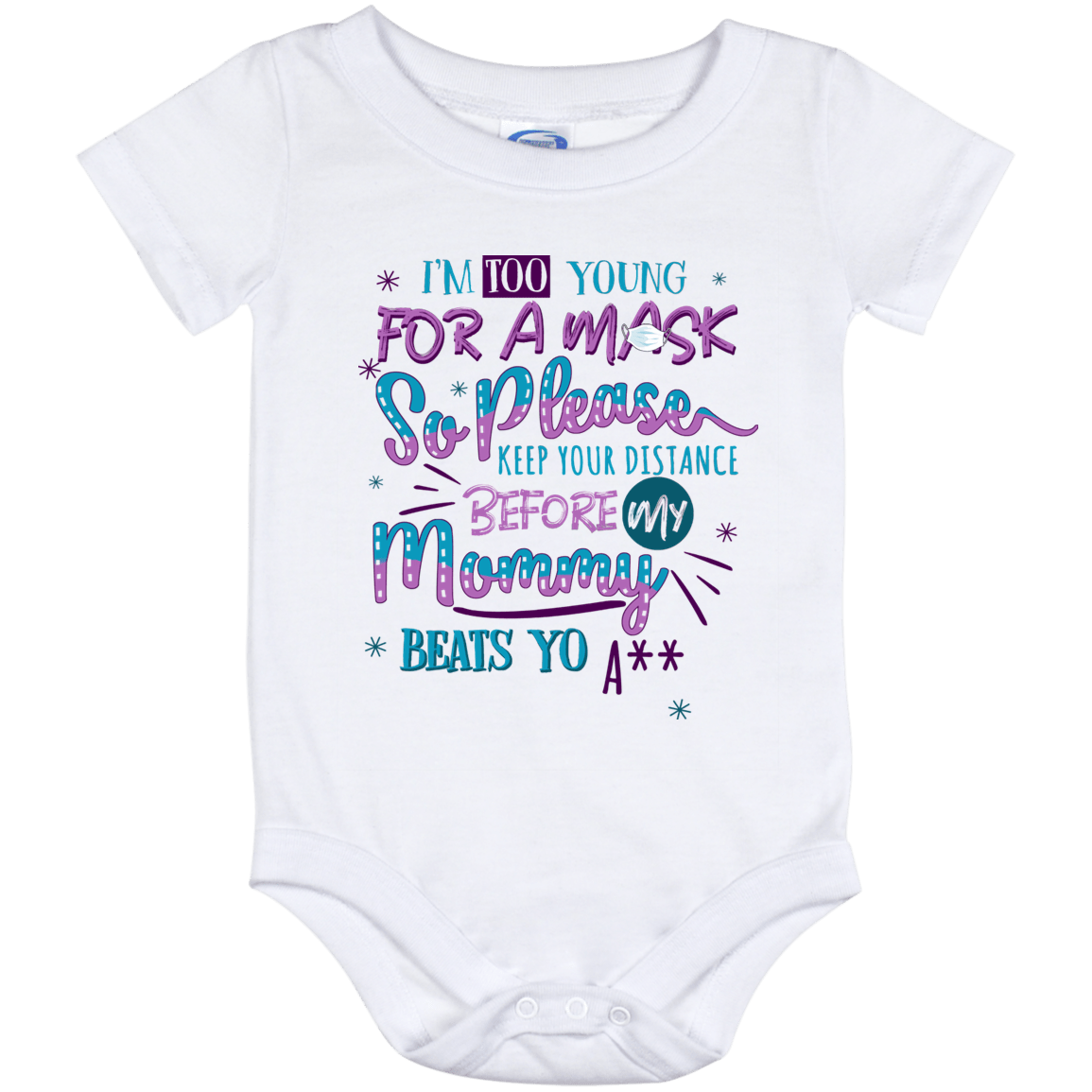 I'm Too Young So Please Keep Your Distance Baby Onesie - Baby Infant Bodysuit - Funny Infant Onesie, White, Baby Onesie - 12 Month I'm Too Young So Please Keep Your Distance Baby Onesie - Baby Infant Bodysuit - Funny Infant Onesie, White, Baby Onesie - 12 Month