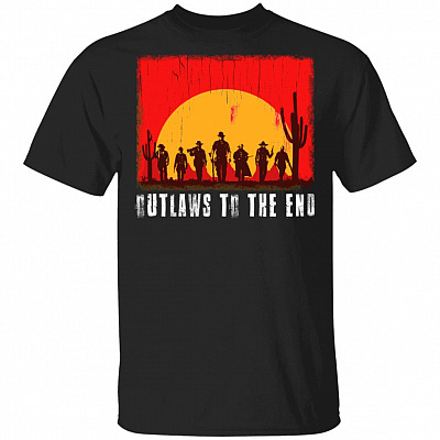 Outlaws to The End T-Shirt, Black, Unisex T-Shirt