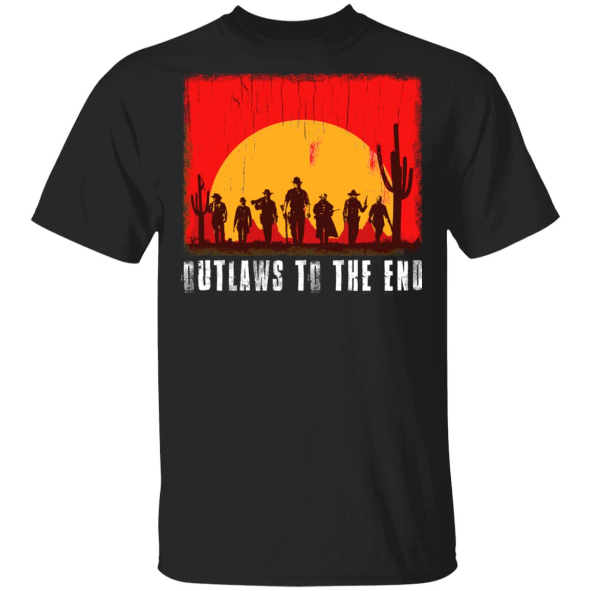 Outlaws to The End T-Shirt, Black, Unisex T-Shirt