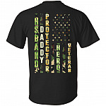 Husband Daddy Protector Hero Veteran - Veteran Father Gift Plain Front - Print On Back T-Shirt, Black, Unisex T-Shirt