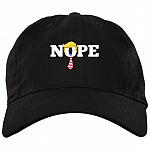 Trump Nope 2020 Not My President Twill Cap Hat - Anti Against Trump 2020 Election Snapback Hat-Trucker Hat, Black, Brushed Twill Dad Cap