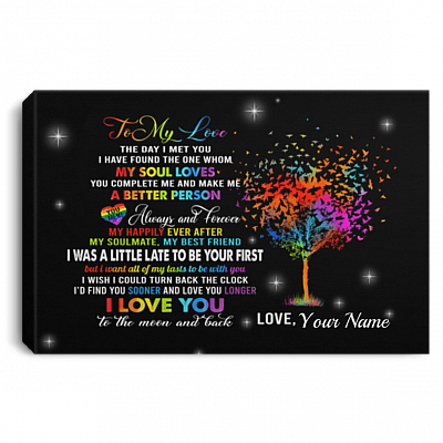 Personalized To My Love The Day I Met You I Have Found The One LGBT Framed Canvas Prints - Unframed Poster, White, 0.75'' Framed Canvas