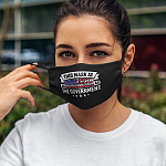 Sarcastic This Mask Is As Useless As The Government Washable Reusable Custom – Printed Cloth Face Mask Cover Mockup Woman