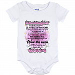 Granddaughter Inside This Onesie Is A Piece Of My Heart To Bring You Comfort Heart Baby Onesie - Toddler Infant Bodysuit, White, Baby Onesie - 12 Month