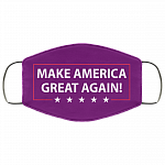 Make America Great Again Cloth Face Mask, Purple, Cloth Face Mask