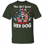 This Girl Loves USA and Her Dog T-Shirt - V-Neck Tee - Dog 4th of July Shirt, Forest, Unisex T-Shirt This Girl Loves USA and Her Dog T-Shirt - V-Neck Tee - Dog 4th of July Shirt, Forest, Unisex T-Shirt