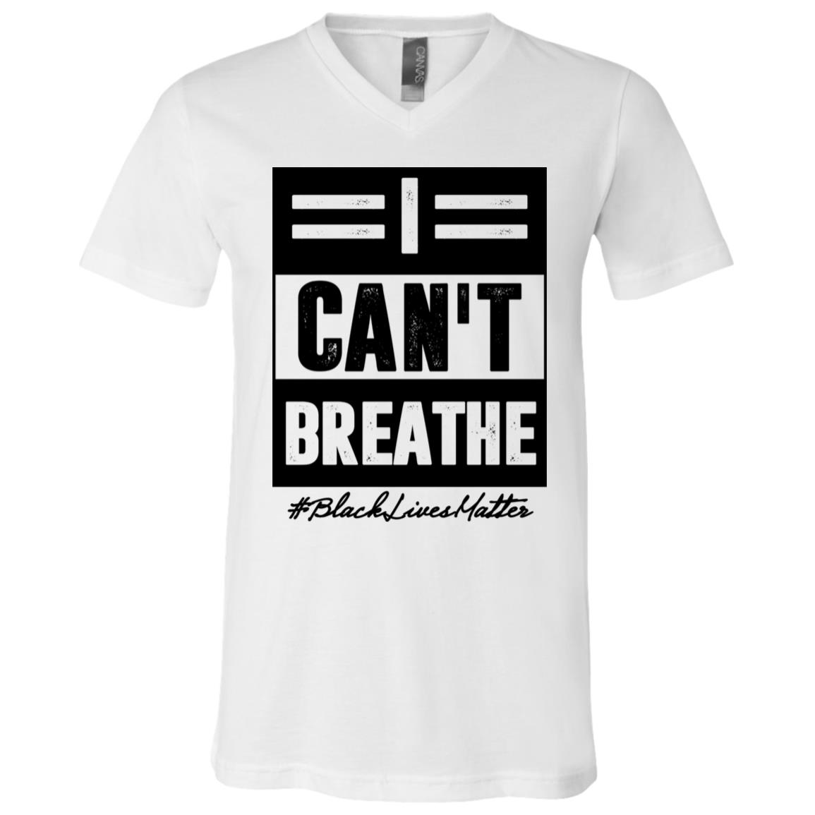 I Can't Breathe T-Shirt - Black Lives Matter V-Neck Shirt, White, V-Neck T-Shirt I Can't Breathe T-Shirt - Black Lives Matter V-Neck Shirt, White, V-Neck T-Shirt