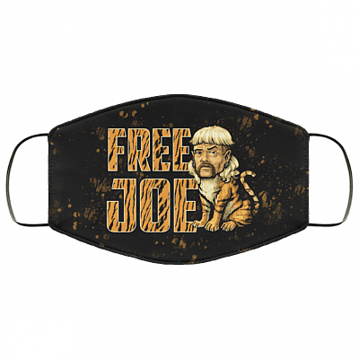 Free Joe Exotic Washable Reusable Custom - Printed Cloth Face Mask Cover, White, Cloth Face Mask