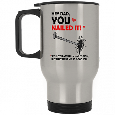 14 oz. Silver Travel Mug