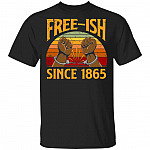 Free-ish Since 1865 Happy Juneteeth Vintage Retro T-Shirt, Black, Unisex T-Shirt