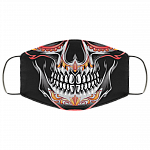 Sugar Skull Calavera Men Mexican Bandanas Washable Reusable Custom – Printed Cloth Face Mask Cover, Black, Cloth Face Mask