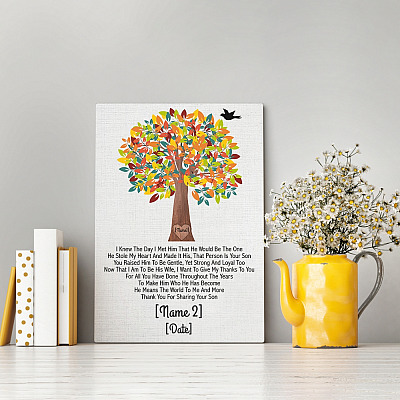 Alternative view of Mother Of The Groom Personalized Canvas Prints - Gift From Bride - Mother In Law Custom Poster Wall Art