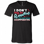 I Dont Spoil My Grandkids I'm Just Very Accommodating Grandparent Gift T-Shirt - V Neck, Black, V-Neck T-Shirt