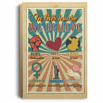 In This House We Believe BLM Love Is Love Feminism Is For Everyone Framed Canvas - Unframed Poster, White, 0.75'' Framed Canvas