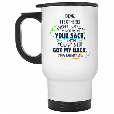 14 oz. White Travel Mug