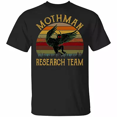 Mothman Research Team T-Shirt - Funny Mothman Shirt, Black, Unisex T-Shirt