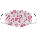 Breast Cancer Ribbon Washable Reusable Custom – Breast Cancer Awareness Printed Cloth Face Mask Cover, White, Cloth Face Mask