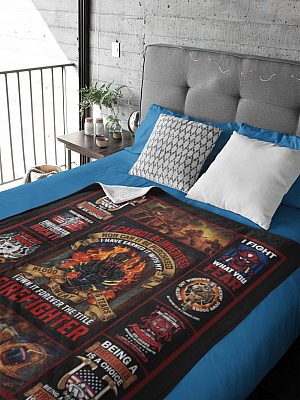 Alternative view of It Cannot Be Inherited Nor Can It Be Purchased Firefighters Prayer Fleece Blanket - Premium Sherpa Blanket
