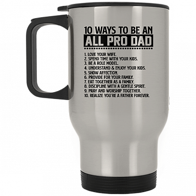 14 oz. Silver Travel Mug