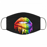 LGBT Flag Lips Washable Reusable Custom – Printed Cloth Face Mask Cover, Black, Cloth Face Mask