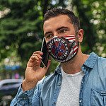American Confederate Flag They Hate Us Cause They Ain't Us 4th July Washable Reusable Custom – Printed Cloth Face Mask Cover Man Mockup