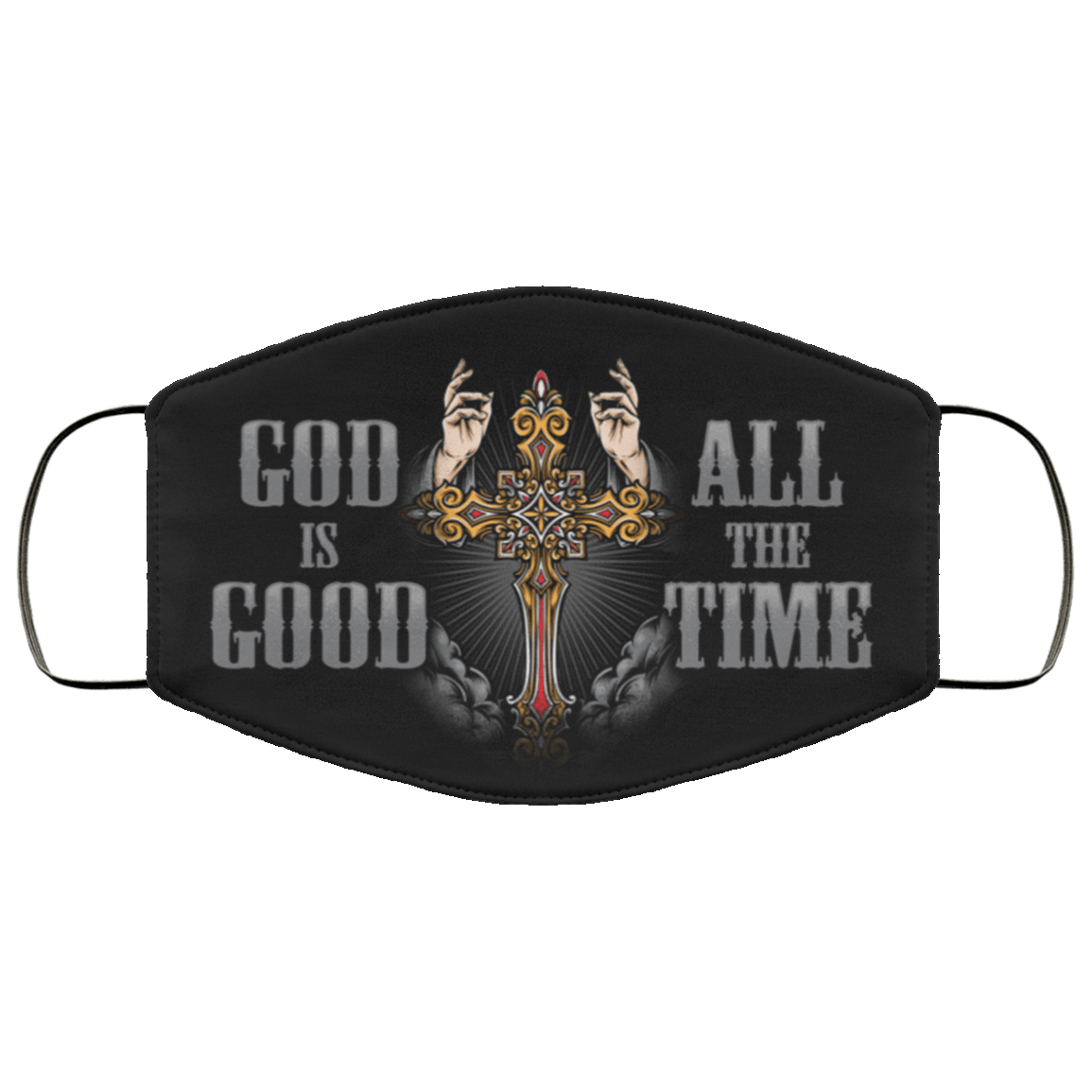God Is Good All The Time Washable Reusable Custom – Christian Printed Cloth Face Mask Cover, White, Cloth Face Mask God Is Good All The Time Washable Reusable Custom – Christian Printed Cloth Face Mask Cover, White, Cloth Face Mask