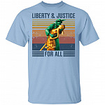 Liberty And Justice For All Vintage Retro T-Shirt, Light Blue, Unisex T-Shirt