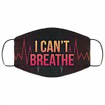 I Can't Breathe Black Lives Matter Face Mask, White, Cloth Face Mask