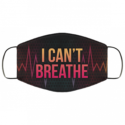 I Can't Breathe Black Lives Matter Face Mask, White, Cloth Face Mask