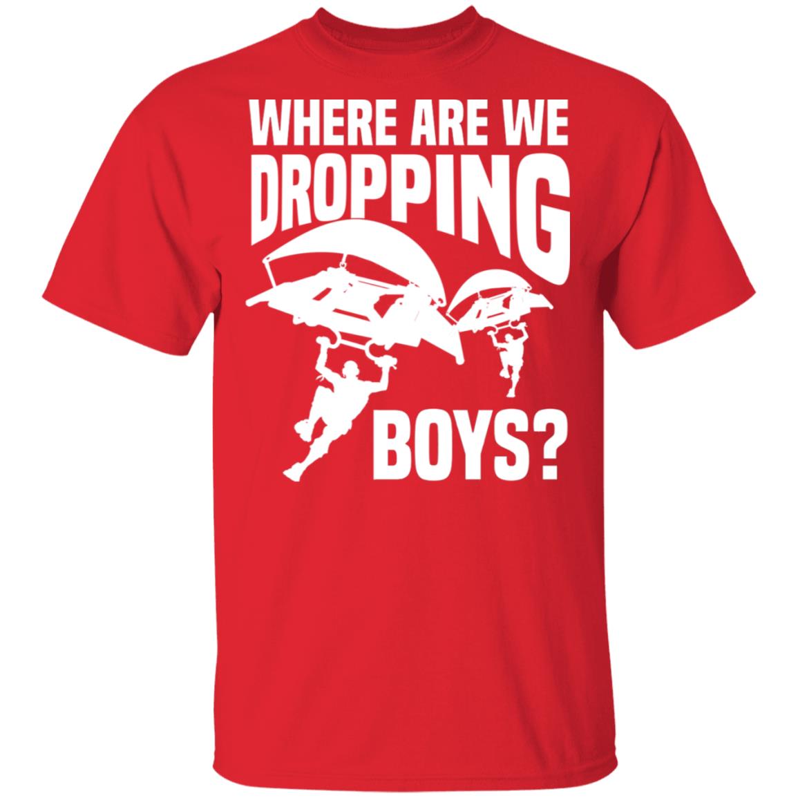 Where We are Dropping Boys T-Shirt, Red, Unisex T-Shirt