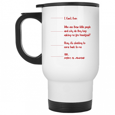 14 oz. White Travel Mug