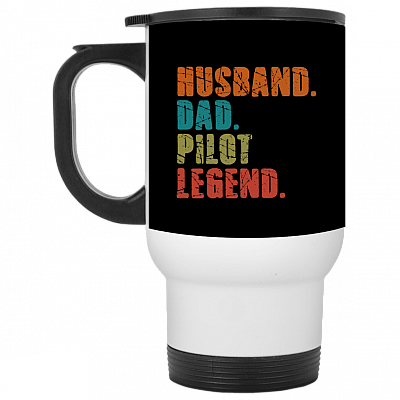 14 oz. White Travel Mug