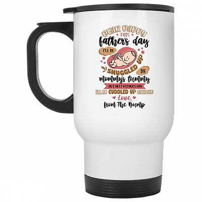 14 oz. White Travel Mug