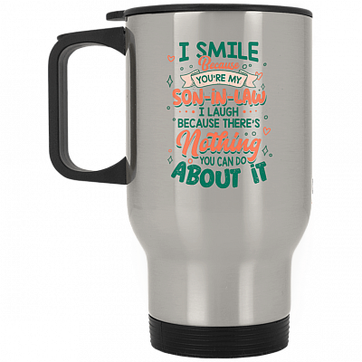 14 oz. Silver Travel Mug