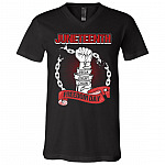 Juneteenth Break Every Chain Freedom Day T-Shirt - V-Neck Tee, Black, V-Neck T-Shirt
