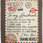 Personalized To My Husband Even When I'm Not Close by - Letter Fleece Blanket - Premium Sherpa Blanket, White, Cozy Plush Fleece Blanket - 50x60 Personalized To My Husband Even When I'm Not Close by - Letter Fleece Blanket - Premium Sherpa Blanket, White, Cozy Plush Fleece Blanket - 50x60