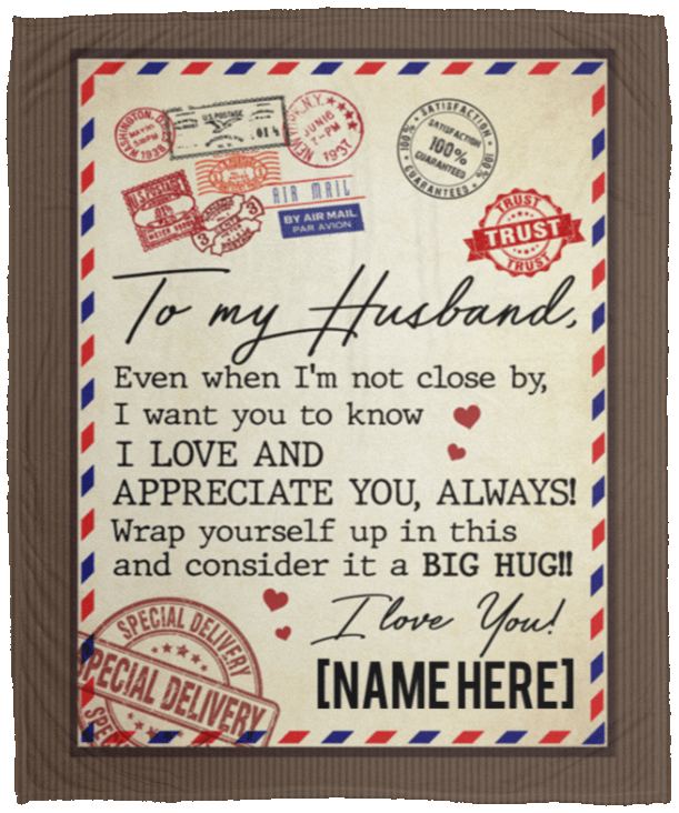 Personalized To My Husband Even When I'm Not Close by - Letter Fleece Blanket - Premium Sherpa Blanket, White, Cozy Plush Fleece Blanket - 50x60 Personalized To My Husband Even When I'm Not Close by - Letter Fleece Blanket - Premium Sherpa Blanket, White, Cozy Plush Fleece Blanket - 50x60