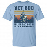Vet Bod Like Dad Bod But With More Knee Pain Vintage T-Shirt - Vet Dad Shirt, Light Blue, Unisex T-Shirt