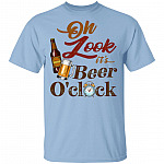 Look It's Beer O'Clock T-Shirt - Beer Lover Shirt, Light Blue, Unisex T-Shirt