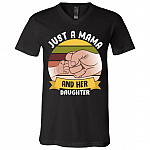 Vintage Just A Mama and Her Daughter T-Shirt - V-Neck Tee, Black, V-Neck T-Shirt Vintage Just A Mama and Her Daughter T-Shirt - V-Neck Tee, Black, V-Neck T-Shirt