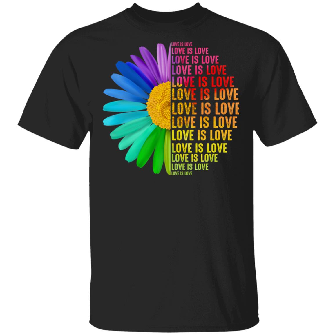 Love is Love T-Shirt - Love Wins Shirt, Black, Unisex T-Shirt
