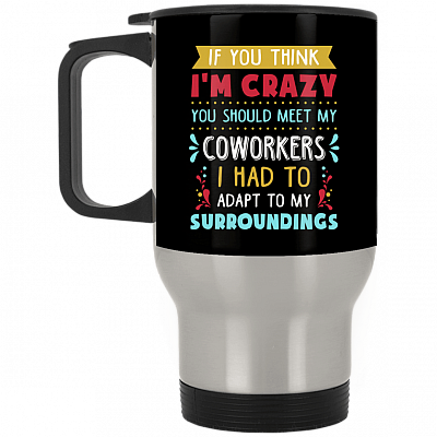 14 oz. Silver Travel Mug