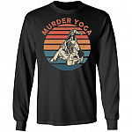 Murder Yoga Hoodie - Sweatshirt - Long Sleeve - Vintage Cho-ke Dealer BJJ Shirt, Black, Long Sleeve