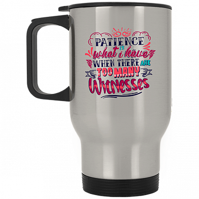14 oz. Silver Travel Mug