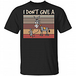 I Don't Give A Rats Ass Funny Mouse Walking Donkey Vintage T-Shirt - Youth Shirt For Kids, Black, Unisex T-Shirt