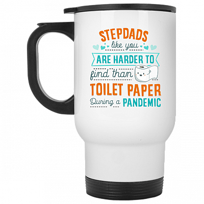 14 oz. White Travel Mug