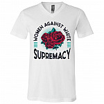 Women Against White Supremacy Anti Racism Gift T-Shirt - V Neck, White, V-Neck T-Shirt