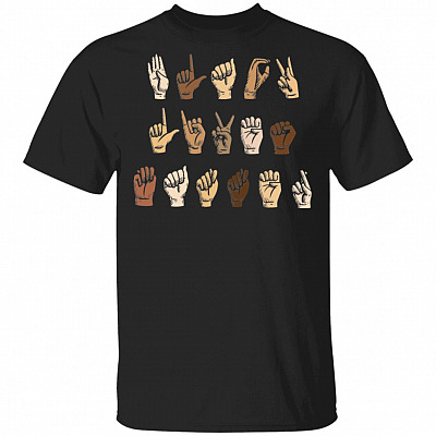 Hand Sign Black Lives Matter T-Shirt, Black, Unisex T-Shirt