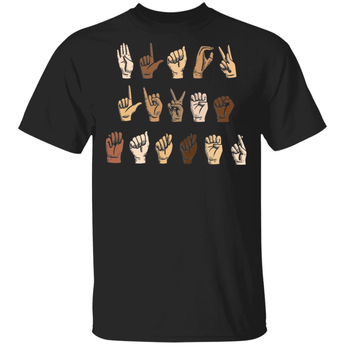 Hand Sign Black Lives Matter T-Shirt, Black, Unisex T-Shirt