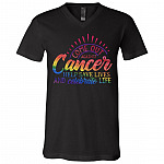 Come Out Against Cancer Help Save Lives and Celebrate Life T-Shirt - Fighting Cancer Shirt, Black, V-Neck T-Shirt